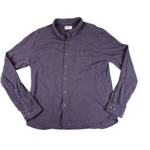 Wellen Shirt‎ Men 2XL Gray Huckberry Button Down Casual Organic Cotton